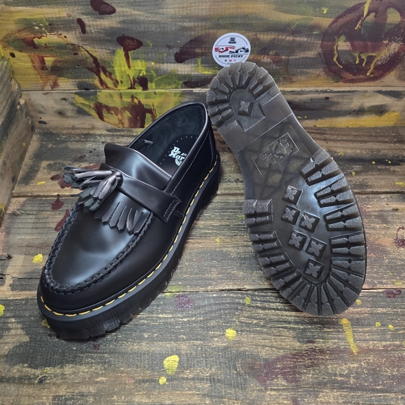 Dr. Martens Adrian Quad Women's Size 8 Tassel Loafer Platform Shoes Black New - Picture 7 of 8